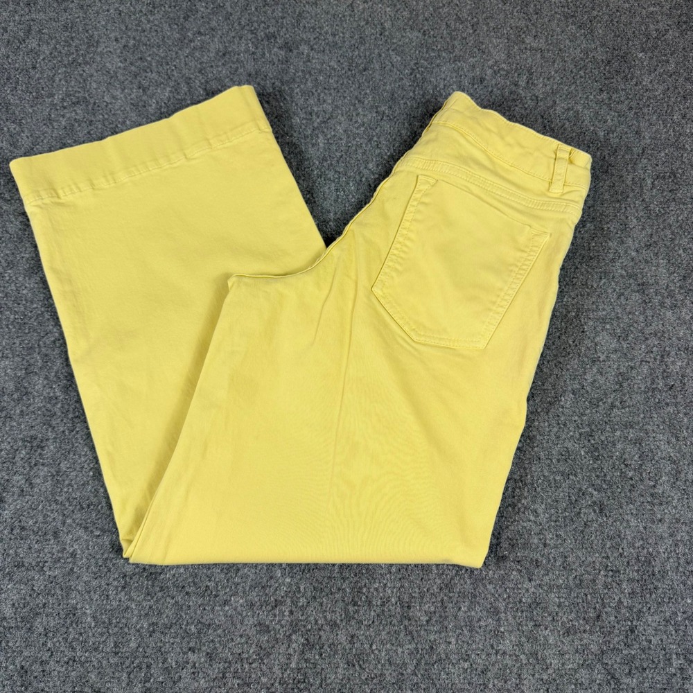Jigsaw Yellow Wide Leg High Waisted Trousers Pants US 4 UK 8 EU 36